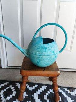 Metal Turquoise Watering Can