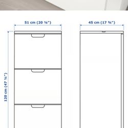 IKEA Galant 3 Drawer Locked File Cabinet 