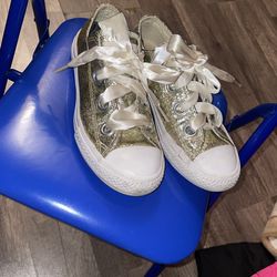 chucks taylor all star all stars converse glitter gold ribbon