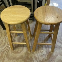 Wooden Stools. 2 Pc