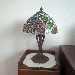 Peacock Tiffany style lamp