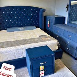 New 4pc Bedroom Set In Box Buy Now Pay Later $39 Down No Credit Needed