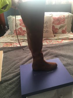 Authentic walnut suede Stuart Weitzman Over the knee boots
