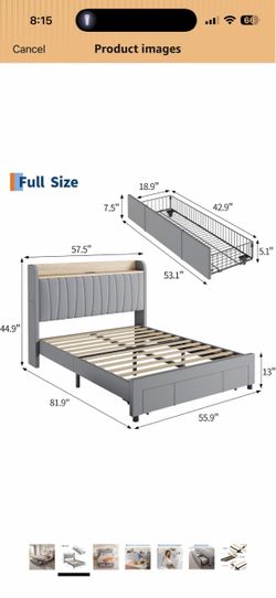 Full-size bed frame