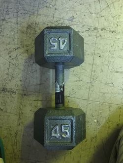 45lbs Hexagon Dumbbell, only one