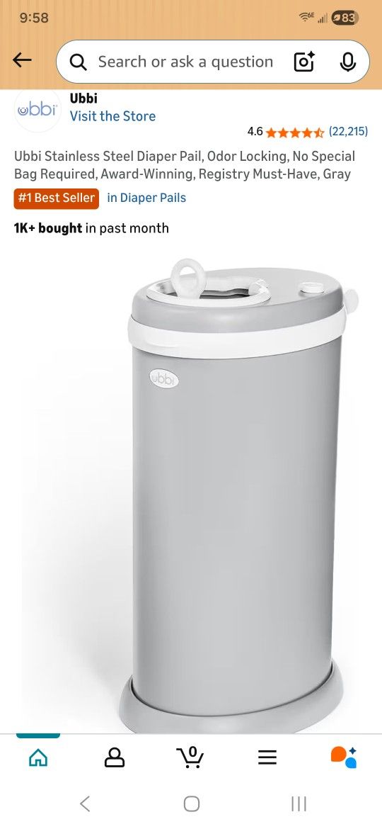 Ubbi Diaper Pail