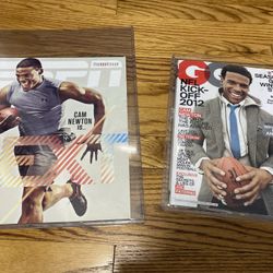 ESPN & GQ Magazines w Cam Newton on cover excellent Condition in Hard Cases..lot of 2