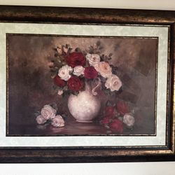 Wall Picture Frame With Flower Vase