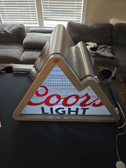 Coors Light Illuminated Triangle Bar Sign