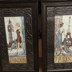 London & Paris Framed Pictures