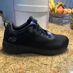 Skechers Brand New Bk/bk Memori Foam Original Shoes No Box Size 8 Men 