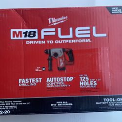 M3- Milwaukee M18 FUEL 18V Lithium-Ion Brushless Cordless 1 in. SDS-Plus Rotary Hammer (Tool-Only)