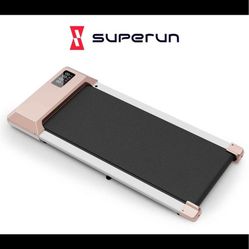 SUPERUN 2 in 1 walking pad/treadmill - new - rose gold