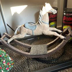 Signed Ethan Allen Rocking Horse Doorstop