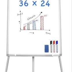 New Magnetic Portable Dry Erase 36 x 24 Tripod Height Adjustable