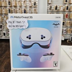 Meta Quest 3S VR Virtual Reality New Gaming - $1 To Take it Home same Day and Pay the Rest later!