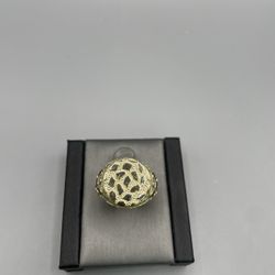 10KT Gold Oval Nugget Ring Mens