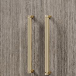 7 Brand New Quality Gold linear Cabinet Hardware handles (4- 8” and 3- 6” handles) $35 for all