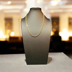 20” 14K Yellow Gold Rope Chain