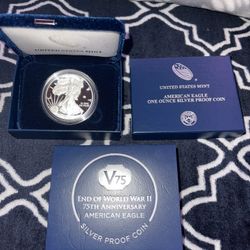 End Of World War II 75th Anniversary American Eagle Silver Coin