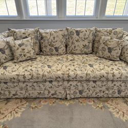 White Floral Sofa