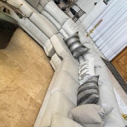 Beautiful Elegant Italian Leather Sectional Sofa