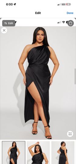 Plus size satin Maxi dress