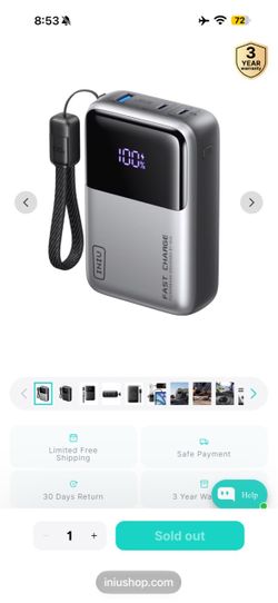 2 - New still in the box INIU Cougar P63 Laptop Power Bank Smallest 25000mAh 100W