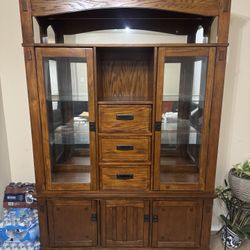 Elegant Solid-Wood Display Cabinet — Stately, Functional, Built to Last