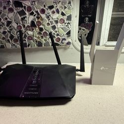 Nighthawk AX5400 Dual Band WiFi 6 Gaming Router & TP Link Range Extender