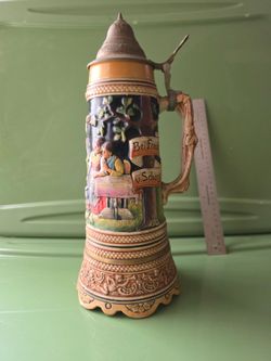 2 vintage German beer steins