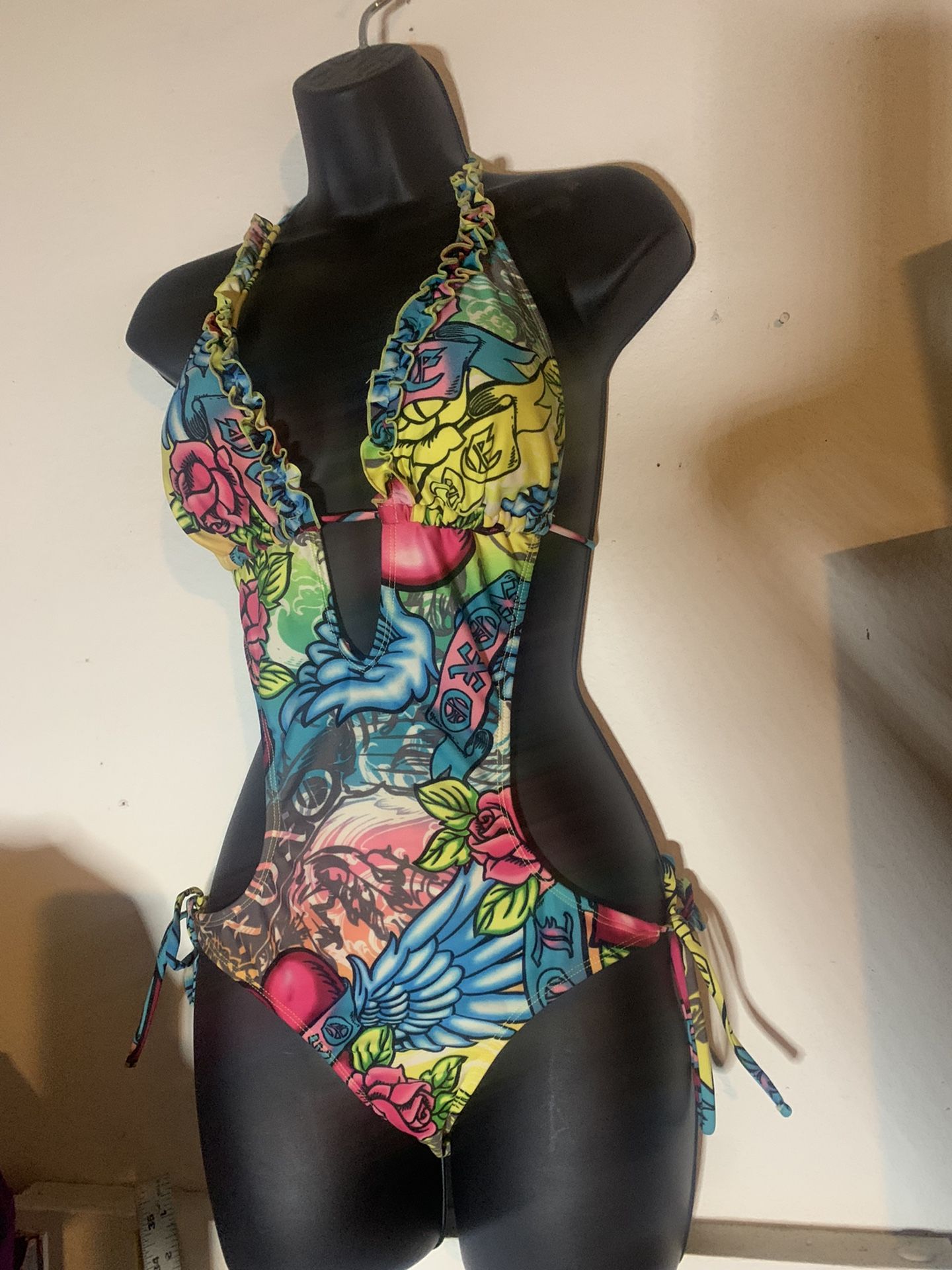 Sexy Onekini Colorful Bathing Suit
