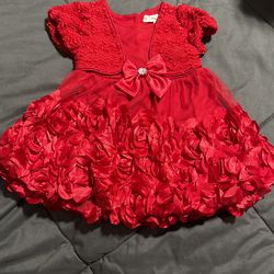 Red Dress Size 3-6 Months
