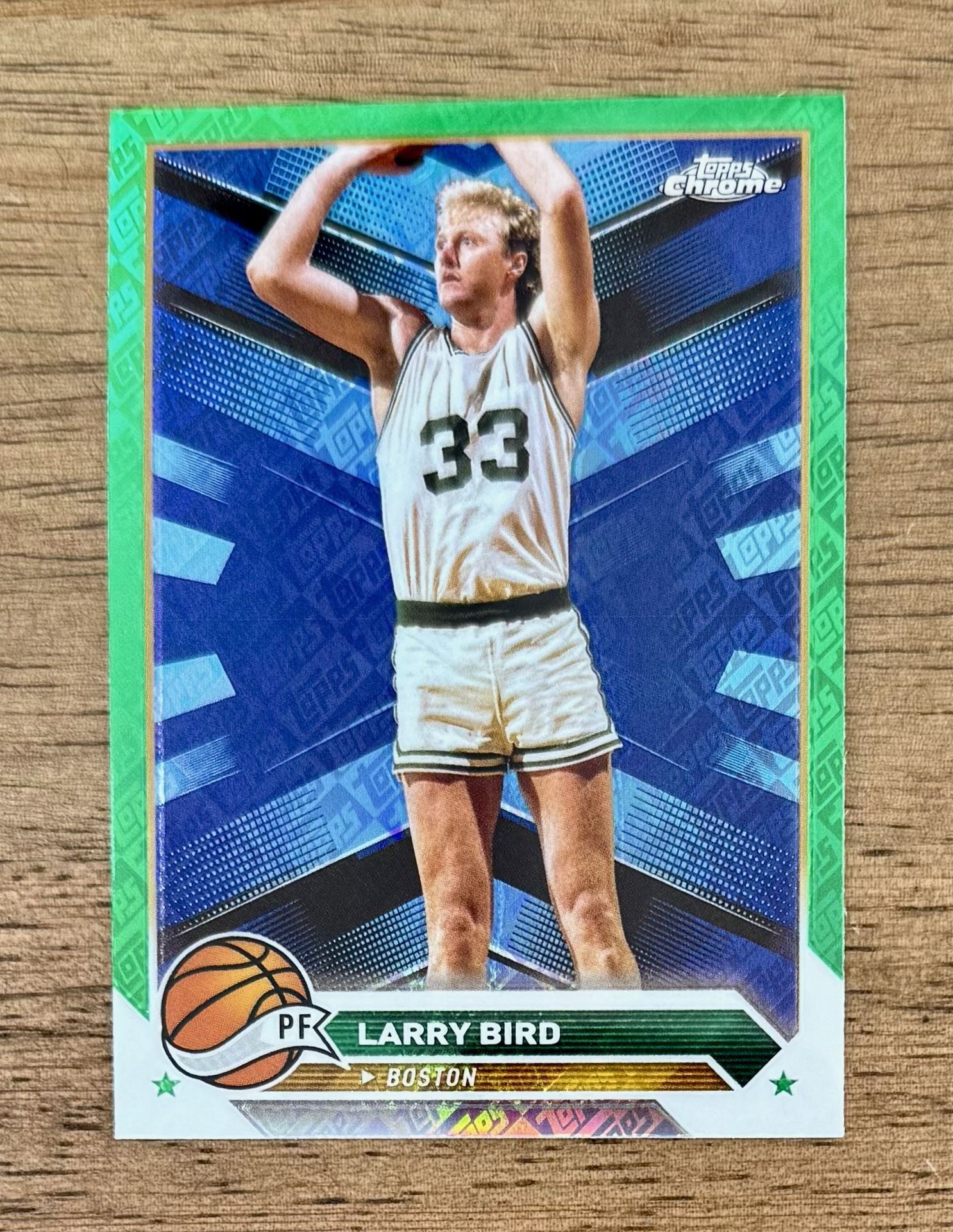 2024 Topps Chrome Basketball LARRY BIRD Green Topps Refractor #175 Celtics