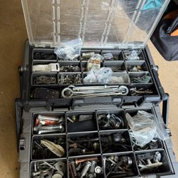 Collapsible Case Full of Hardware – Approx. 40–50 lbs