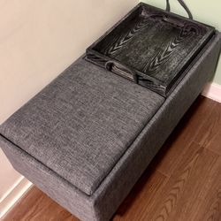 Storage Bench Ottoman with trays