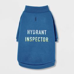 Boots & Barkley HYDRANT INSPECTOR Dog Sweatshirt Sizes Xs, S, M, L, Xl