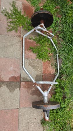 Trap bar with 25s