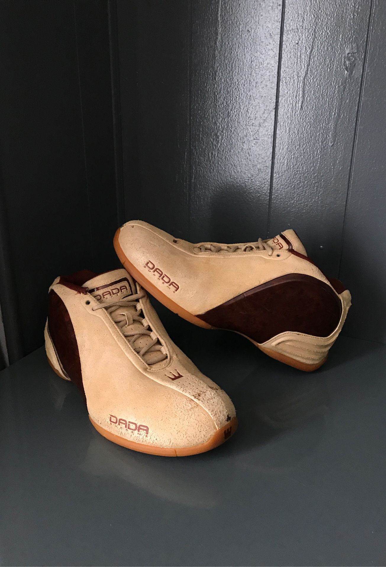 Dada Supreme Mens Shoes SZ 13 Basketball Baller Vintage Tan Brown Atlhletic