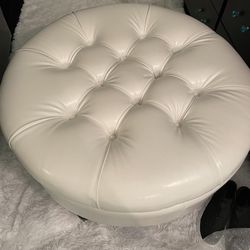 Leather Ottoman 