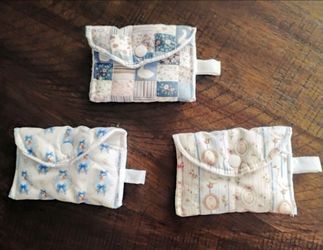 Handmade quilted earbud cases