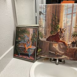 Elegant Tigers In Tubs Artwork 
