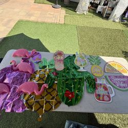 Flamingo Summer Decorations And Balloons 