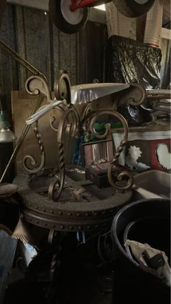 2 leather end tables