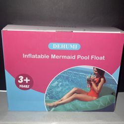 Inflatable Mermaid Pool Float, Summer, Beach, Water, Outdoors, Kids And Adults