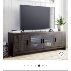 Threshold weathered pine tv stand 2025