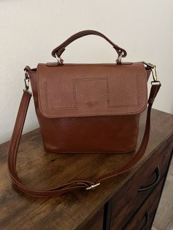 Brown leather crossbody purse /Bolsa café de piel