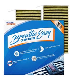 2-Pack Odor Defense Breathe Easy AC & Heater Cabin Filter | Fits 2017-2025 Model 3, 2020-2025 Model Y Like OEM