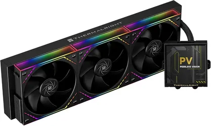 Thermalright Peerless Vision 360 ARGB Black Aio CPU Liquid Cooler,IPS Screen with 480x480 Resolution-60HZ,Building Block CPU Fan,for AM5/Intel LGA1851
