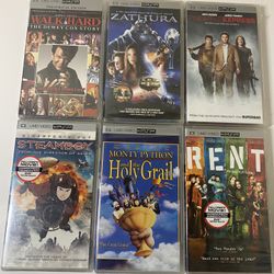 PSP UMD Movies Bundle 6 Sealed Never Been Opened. 